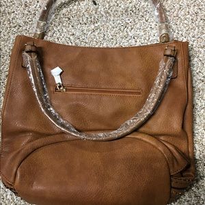 Brown leather bag